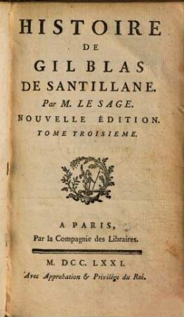 Histoire de Gil-Blas de Santillane, 3
