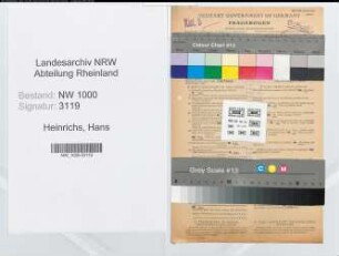 Entnazifizierung Hans Heinrichs, geb. 03.02.1908 (Verw.Angest.)