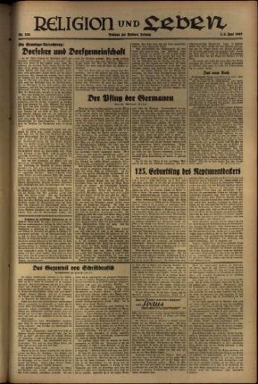 Zweite Ausgabe vom Sonntag, den 06. Juni 1937.