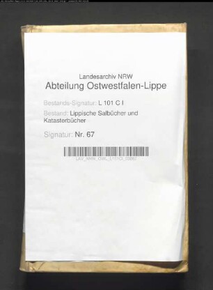 Salbuch des Fleckens Lage von 1782