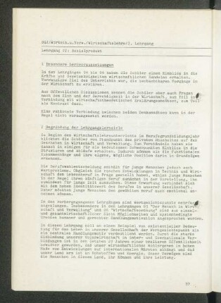 Lehrgang 07: Sozialprodukt
