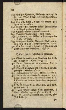 Bücher von verschiedenem Format