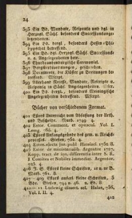 Bücher von verschiedenem Format