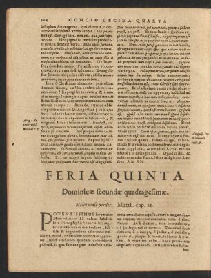 Feria Quinta Dominicae secundae quadragesimae.