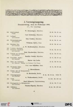 3. Versteigerungstag (Nr. 236-318)