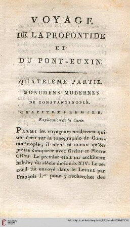 Chapitre premier: Explication de la Carte