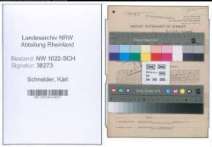 Entnazifizierung Karl Schneider , geb. 09.03.1888 (Lokfuehrer)
