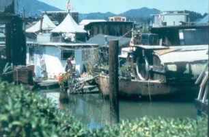 Sausalito. Teil der Hausboot-Kolonie