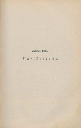 Fünftes Buch. Das Erbrecht.