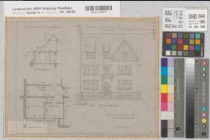 Arnsberg, Bezirksregierung, Hauptgebäude Seibertzstr. 1, Schnitt, Grundriss