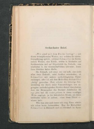 Sechzehnter Brief