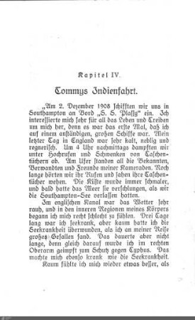 IV. Tommys Indienfahrt