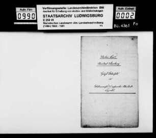 Hauptübersicht über Flächenmaß und -nutzung im Oberamt