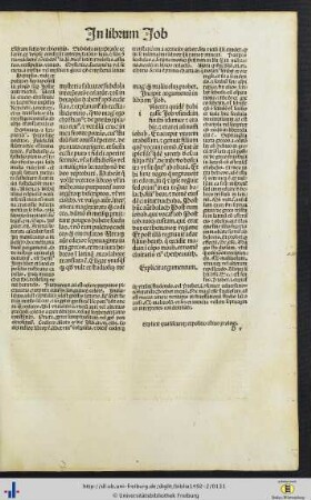 Argumentum in librum Job
