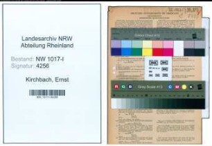 Entnazifizierung Ernst Kirchbach , geb. 07.08.1914 ()