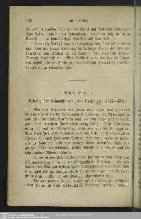 Achtes Kapitel. Heinrich der Erlauchte und seine Nachfolger : (1247-1324)