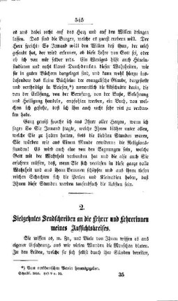 Siebzehntes Sendschreiben an die Lehrer und Lehrerinnen meines Aufsichtskreises