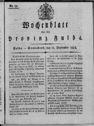Nr. 38, Ausgabe vom 18. September 1824