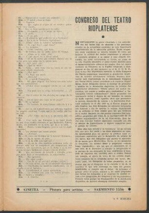 Congreso del Teatro rioplatense