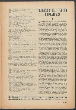 Congreso del Teatro rioplatense