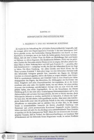 Kapitel III: Höhepunkte und Rückschläge