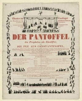 Theater im Lustlager, der Pantoffel des Propheten als Ehestifter oder die Fee aus Constantinopel, 1837