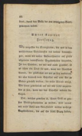 Achtes Kapitel. Fortsetzung