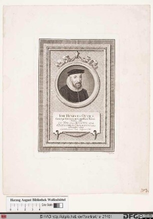 Bildnis Johann Heinrich Ott(e) (lat. Ottius) (I)
