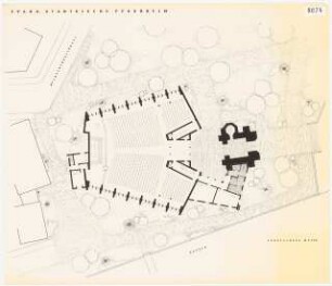 Evangelische Stadtkirche Pforzheim: Erdgeschoss 1:100 (vgl. Inv.Nr. 38059)