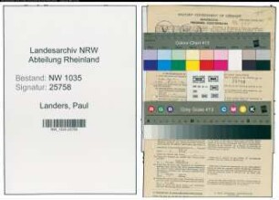 Entnazifizierung Paul Landers , geb. 04.12.1898 (Chemiker)