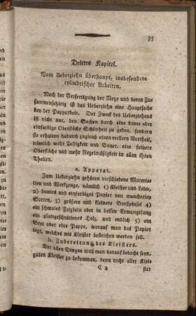 Drittes Kapitel. Vom Ueberziehen überhaupt, inbesondere cylindrischer Arbeiten.
