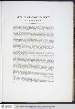 Vita di Giacomo Barozzi da Vignola
