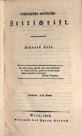 Oestreichische militärische Zeitschrift. 1825, 4
