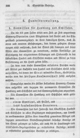 1. Commission für Handlung und Schiffahrt.
