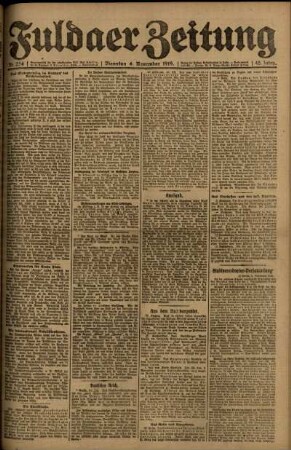 Ausgabe vom Dienstag, den 04. November 1919.