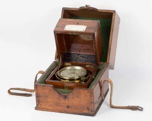 Marinechronometer mit Transportbox, Nugent Wells, Newport Monmouth, um 1880.