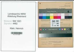 Entnazifizierung Heinrich Klein, geb. 31.03.1901 (Landwirt)