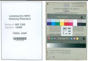 Entnazifizierung Josef Oebel , geb. 06.08.1902 (Betriebsleiter)