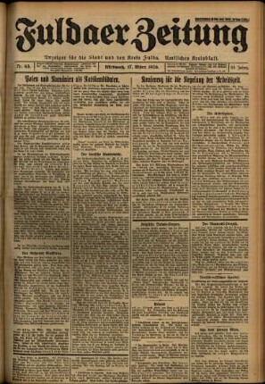 Ausgabe vom Mittwoch, den 17. März 1926.