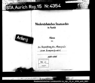Die Verpachtung des Monopols zum Lumpensammeln in Ostfriesland