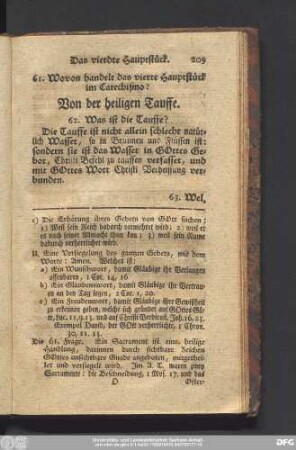 [Das vierdte Hauptstück. Von der heiligen Tauffe.]