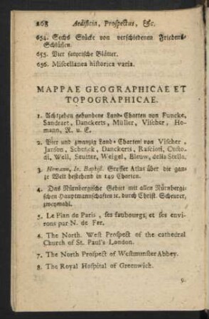 Mappae Geographicae Et Topographicae