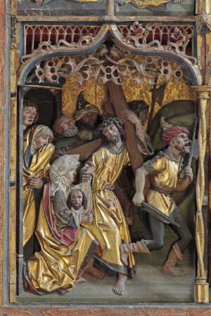 Szenen aus dem Marienleben und der Passion Christi — Kreuztragung mit Simon, Maria und Veronika