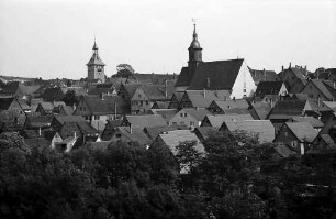 Marbach: Gesamtansicht der Stadt von Westen