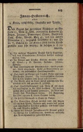 Inner-Oesterreich, oder a. Krain, nebst Görz, Gradiska und Trieste.