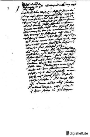 2: Brief von Johann Wilhelm Ludwig Gleim an Johann Heinrich Voß