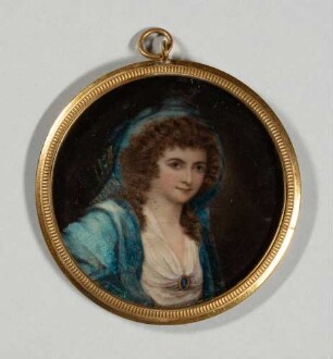 Kauffmann, Angelika (nach): Porträtminiatur Anna Amalia, Herzogin von Sachsen-Weimar, geb. Herzogin von Braunschweig-Wolfenbüttel