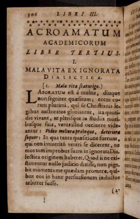 306-322, I. Malavita ex Ignorata Dialecitca