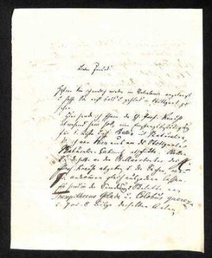 Brief von Theodor Heuglin