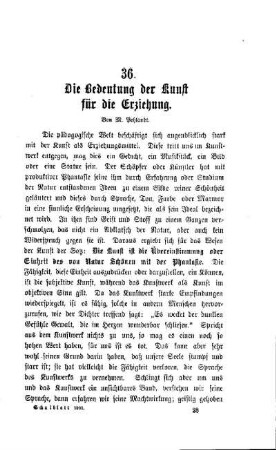 Die Bedeutung der Kunst für die Erziehung